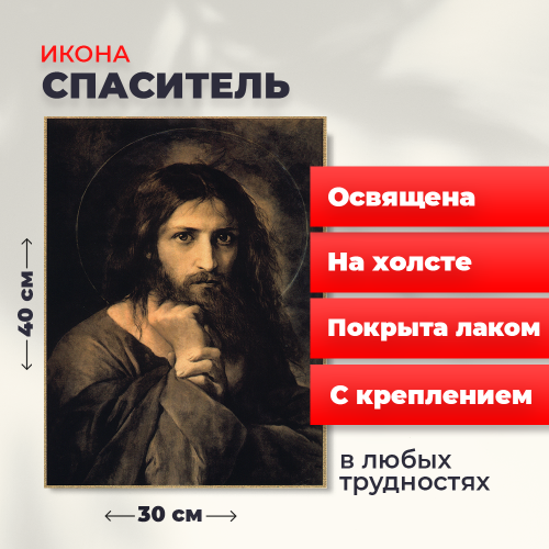 Освященная икона на холсте "Мой Судия"